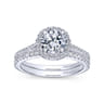 Carly - Platinum Round Halo Diamond Engagement Ring - 0.27 ct