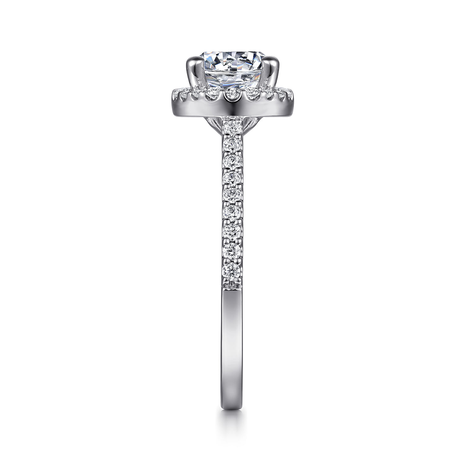 Carly - Platinum Round Halo Diamond Engagement Ring - 0.27 ct - Shot 5