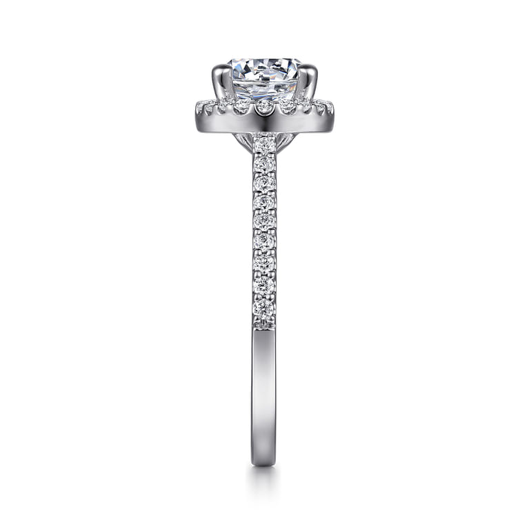Carly - Platinum Round Halo Diamond Engagement Ring - 0.27 ct - Shot 5