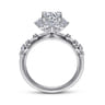 Idalia - Platinum Fancy Halo Round Diamond Engagement Ring - 0.37 ct