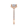 Hart - 14K Rose Gold Hidden Halo Oval Diamond Engagement Ring - 0.26 ct