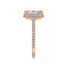 Hart - 14K Rose Gold Hidden Halo Oval Diamond Engagement Ring - 0.4 ct