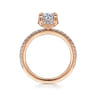 Hart - 14K Rose Gold Hidden Halo Round Diamond Engagement Ring - 0.25 ct