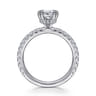Alina - 14K White Gold Cushion Hidden Halo Diamond Engagement Ring - 0.5 ct
