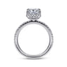 Hart - 14K White Gold Cushion Hidden Halo Diamond Engagement Ring - 0.3 ct
