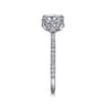 Hart - 14K White Gold Cushion Hidden Halo Diamond Engagement Ring - 0.3 ct
