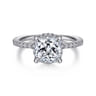Hart - 14K White Gold Cushion Hidden Halo Diamond Engagement Ring - 0.34 ct