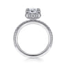 Hart - 14K White Gold Cushion Hidden Halo Diamond Engagement Ring - 0.34 ct