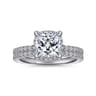 Hart - 14K White Gold Cushion Hidden Halo Diamond Engagement Ring - 0.34 ct
