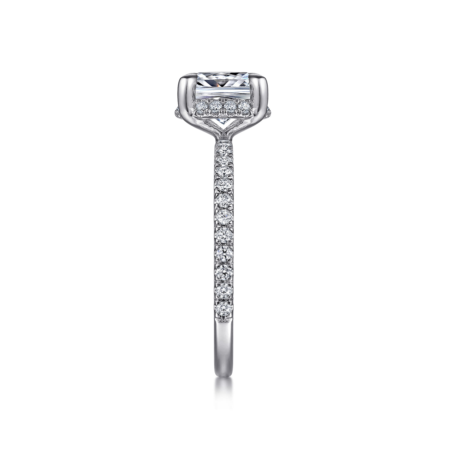 Hart - 14K White Gold Cushion Hidden Halo Diamond Engagement Ring - 0.34 ct - Shot 5