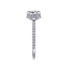 Hart - 14K White Gold Cushion Hidden Halo Diamond Engagement Ring - 0.34 ct