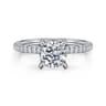 Noa - 14K White Gold Cushion Cut Diamond Engagement Ring - 0.45 ct