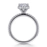 Senne - 14K White Gold Cushion Cut Diamond Engagement Ring - 0.4 ct