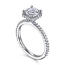 Senne - 14K White Gold Cushion Cut Diamond Engagement Ring - 0.4 ct