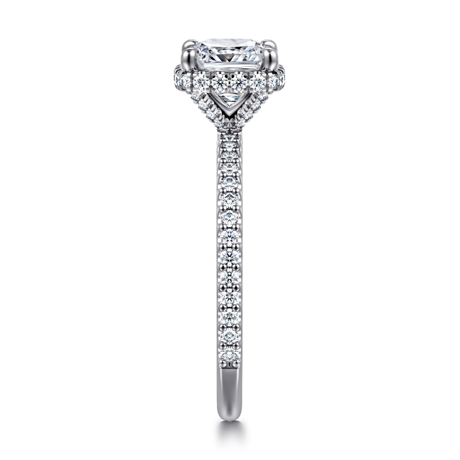 Senne - 14K White Gold Cushion Cut Diamond Engagement Ring - 0.4 ct - Shot 4