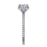 Senne - 14K White Gold Cushion Cut Diamond Engagement Ring - 0.4 ct