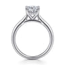 Azucena - 14K White Gold Cushion Cut Solitaire Diamond Engagement Ring - 0.05 ct