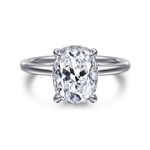 Elongated Cushion-Cut Engagement Ring