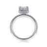 Hart - 14K White Gold Hidden Halo Emerald Cut Diamond Engagement Ring - 0.35 ct