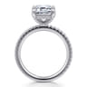 Noa - 14K White Gold Emerald Cut Diamond Engagement Ring - 0.5 ct