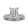 Noa - 14K White Gold Emerald Cut Diamond Engagement Ring - 0.5 ct