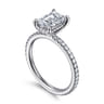 Noa - 14K White Gold Emerald Cut Diamond Engagement Ring - 0.45 ct