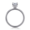 Cari - 14K White Gold Emerald Cut Diamond Engagement Ring - 0.05 ct