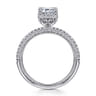 Caly - 14K White Gold Emerald Cut Halo Diamond Engagement Ring - 0.5 ct