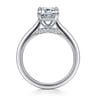 Ericka - 14K White Gold Emerald Cut Diamond Engagement Ring - 0.13 ct