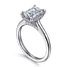 Ericka - 14K White Gold Emerald Cut Diamond Engagement Ring - 0.13 ct