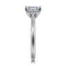 Azucena - 14K White Gold Emerald Cut Solitaire Diamond Engagement Ring - 0.05 ct