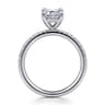Allison - 14K White Gold Emerald Cut Hidden Halo Diamond Engagement Ring - 0.25 ct
