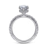 Alina - 14K White Gold Hidden Halo Marquise Halo Diamond Engagement Ring - 0.71 ct