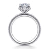 Hart - 14K White Gold Hidden Halo Marquise Shape Diamond Engagement Ring - 0.24 ct