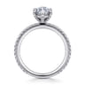 Noa - 14K White Gold Marquise Shape Diamond Engagement Ring - 0.5 ct