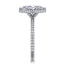 Senne - 14K White Gold Marquise Shape Diamond Engagement Ring - 0.4 ct