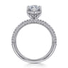 Caly - 14K White Gold Marquise Shape Halo Diamond Engagement Ring - 0.5 ct
