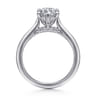 Ericka - 14K White Gold Marquise Shape Diamond Engagement Ring - 0.12 ct