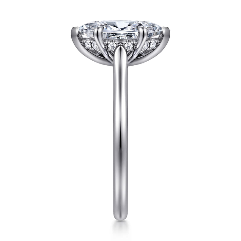 Ericka - 14K White Gold Marquise Shape Diamond Engagement Ring - 0.12 ct - Shot 4