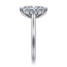 Ericka - 14K White Gold Marquise Shape Diamond Engagement Ring - 0.12 ct