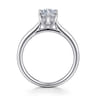 Azucena - 14K White Gold Marquise Shape Solitaire Diamond Engagement Ring - 0.06 ct