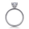 Allison - 14K White Gold Marquise Shape Hidden Halo Diamond Engagement Ring - 0.25 ct