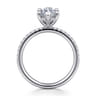 Allison - 14K White Gold Marquise Shape Hidden Halo Diamond Engagement Ring - 0.26 ct