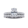 Alina - 14K White Gold Hidden Halo Oval Diamond Engagement Ring - 0.54 ct