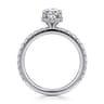 Alina - 14K White Gold Oval Diamond Engagement Ring - 0.58 ct