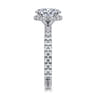 Alina - 14K White Gold Oval Diamond Engagement Ring - 0.58 ct