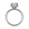 Hart - 14K White Gold Hidden Halo Oval Diamond Engagement Ring - 0.38 ct