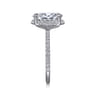 Hart - 14K White Gold Hidden Halo Oval Diamond Engagement Ring - 0.38 ct