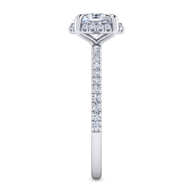 Hart - 14K White Gold Hidden Halo Oval Diamond Engagement Ring - 0.26 ct - Shot 5