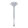 Hart - 14K White Gold Hidden Halo Oval Diamond Engagement Ring - 0.26 ct